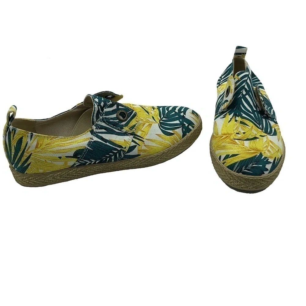 Armistice Anthropologie Tropical Print Espadrille Slip On Shoes 7